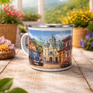 Taza de Peltre Esmaltada 10 Oz
